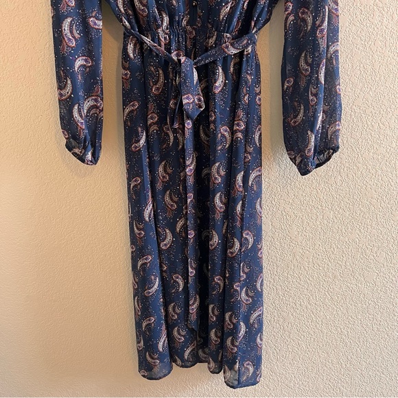 DR2 Midi Paisley Belted Dress Size Small - Picture 4 of 9